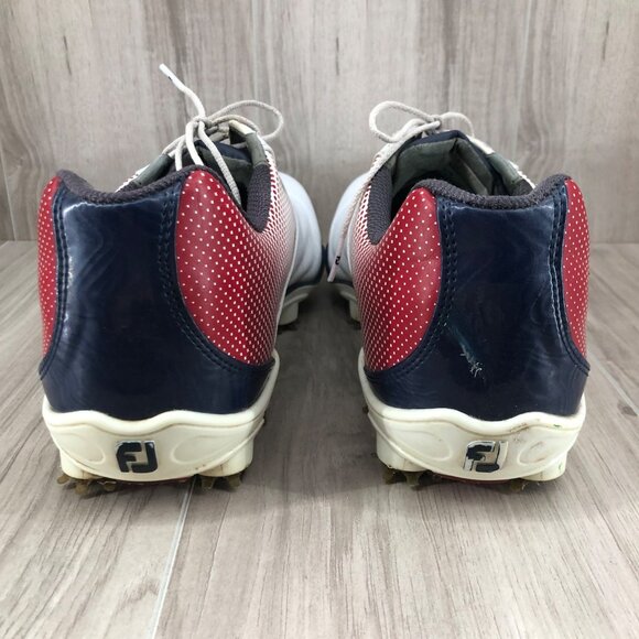 Footjoy Golf Shoes Mens 12M DNA Helix White Lace Up Soft Spike Cleats main image 12